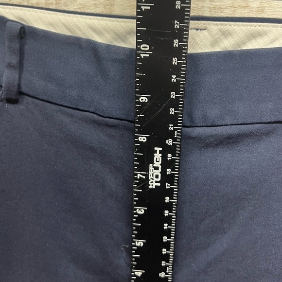 Talbots Hampshire Ankle Trouser Pants Womens 8 Navy Blue Button Cuff Stretch - Picture 13 of 14